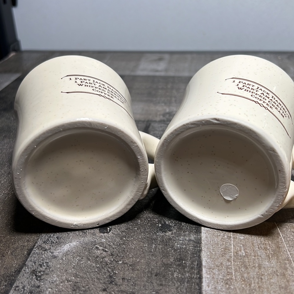 Vintage Jack Daniels Tennessee Mud Stoneware Recipe Coffee Mug Set of 2 - Picture 6 of 6